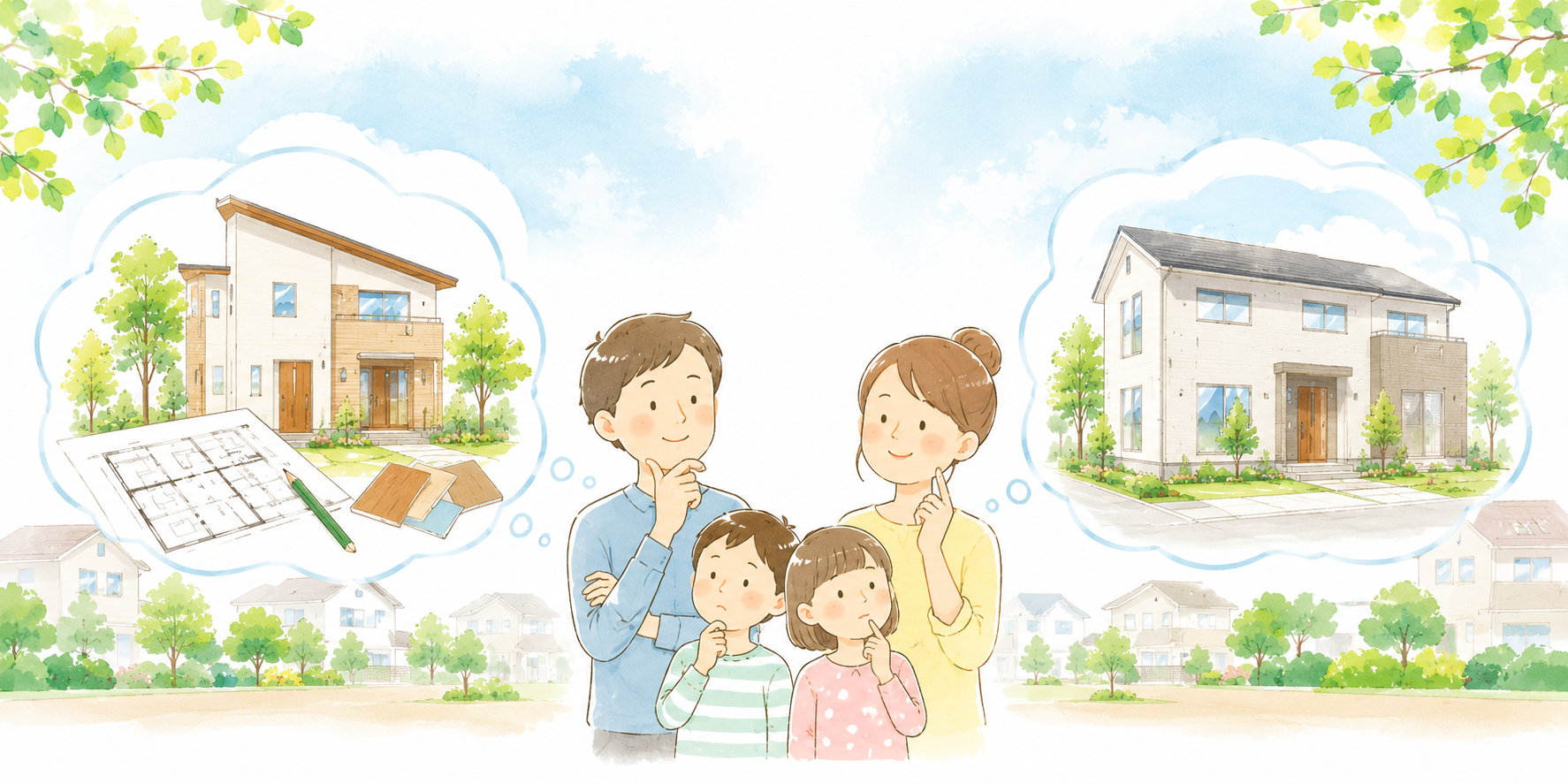 注文住宅と建売住宅の違いをわかりやすく解説 イメージ