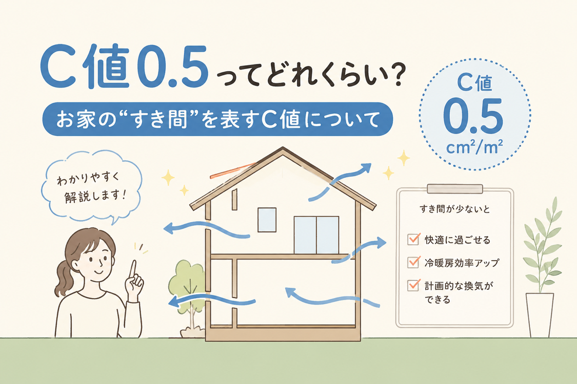 「C値0.5ってどれくらい？」お家の“すき間”を表すC値について🏠 イメージ