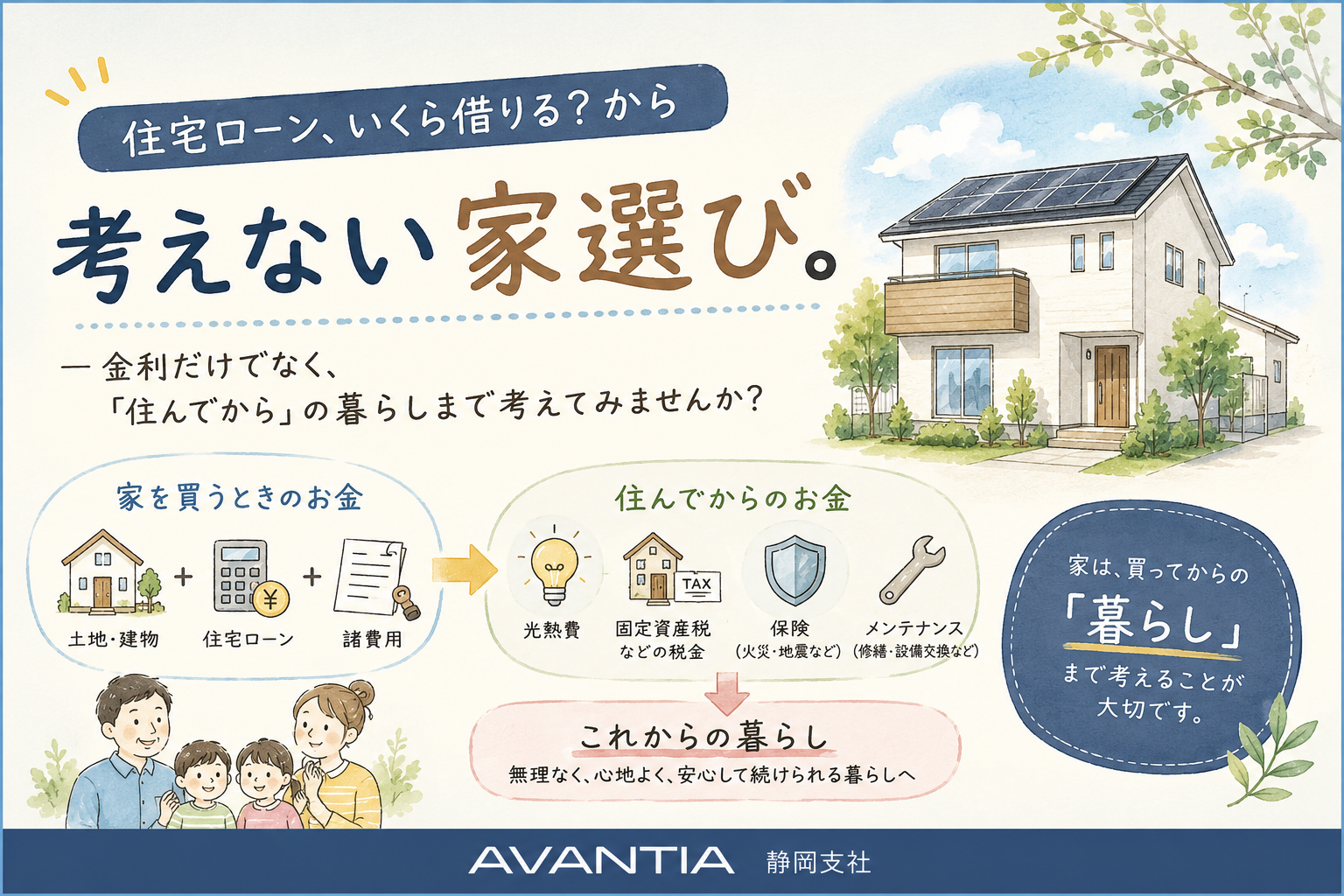 住宅ローン、「いくら借りる？」から考えない家選び。 イメージ