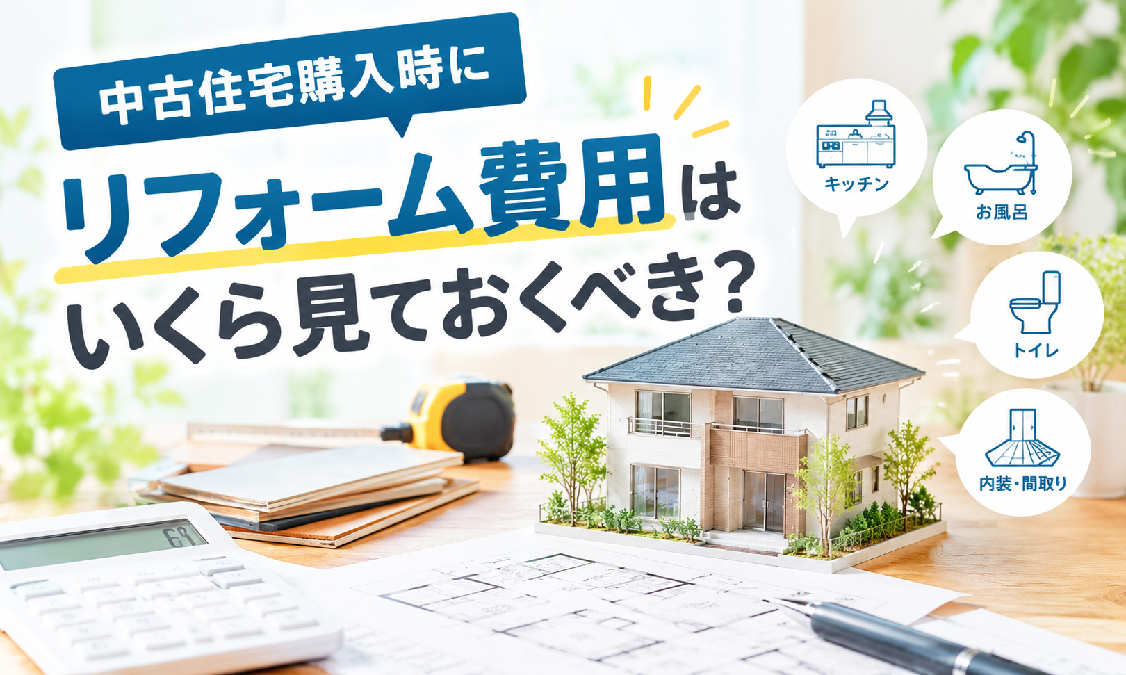 【リフォームガイド】中古住宅購入時にリフォーム費用はいくら見ておくべき？ イメージ