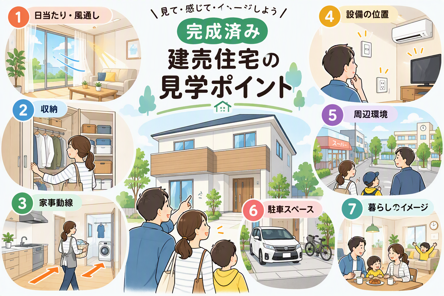 完成済み建売住宅を見学するときのポイント イメージ