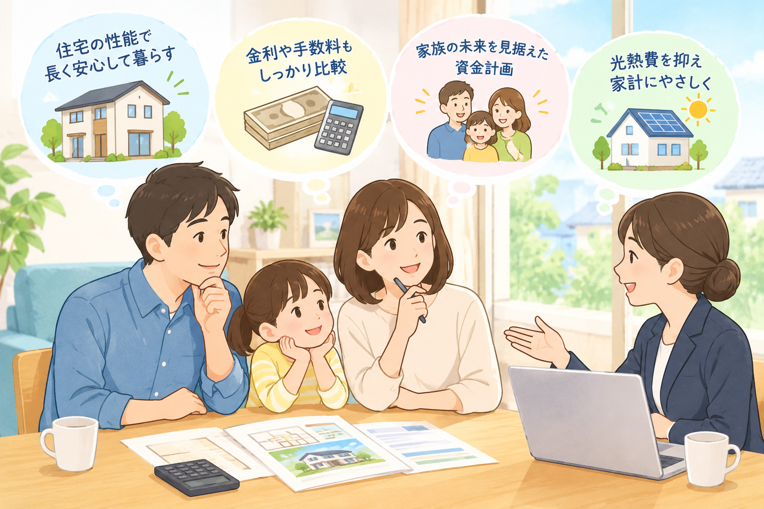 住宅ローン金利が上がる今、マイホーム購入で大切にしたいこと イメージ