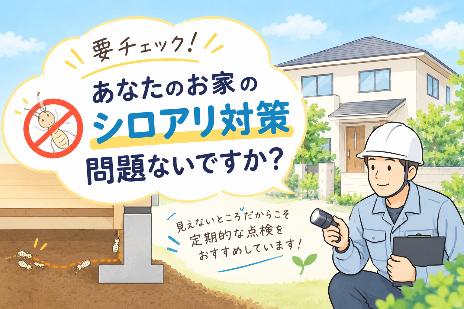 シロアリから大切な住まいを守るために 🏠 イメージ